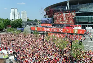Arsenal Football Club: Triumphant Parade with the 2014 Trophy in Islington