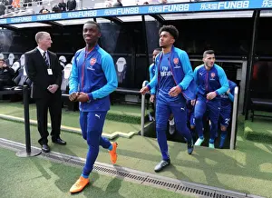 Arsenal Forwards Eddie Nketiah and Reiss Nelson Warm Up Ahead of Newcastle United Clash