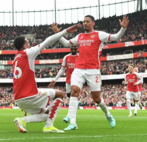 Arsenal: Gabriel and Saliba's Electric Goal Celebration vs Crystal Palace (2023-24)