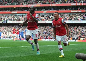 Arsenal V Chelsea 2012-13 Prints: Arsenal: Gervinho and Oxlade-Chamberlain's Unforgettable Goal Celebration vs