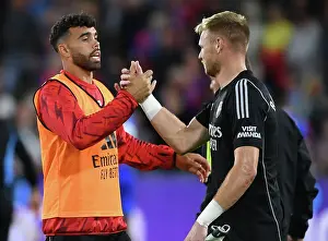 Arsenal Goalkeepers Celebrate Victory: Crystal Palace vs Arsenal, Premier League 2023-24
