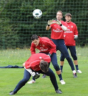 Arsenal Goalkeepers Training: Almunia, Szczesny, Mannone, and Fabianski, Austria 2010