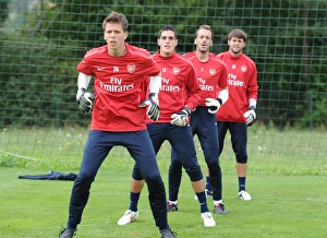 Arsenal Goalkeepers Training: Almunia, Szczesny, Mannone, and Fabianski, Austria 2010