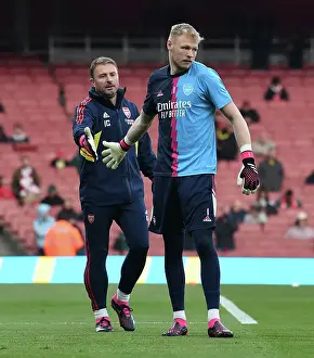 Arsenal Goalkeeping Coach Inaki Cana Prepares Aaron Ramsdale Ahead of Arsenal v Southampton Premier League Clash
