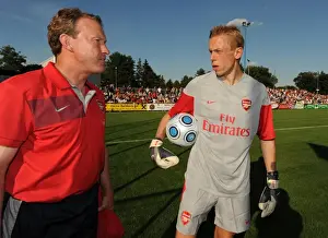 SC Columbia V Arsenal 2009-10 Prints: Arsenal goalkeeping coaches Gerry Peyton and Mart Poom