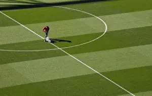 Arsenal V Brentford - Carabao Cup 2018-19 Prints: Arsenal: Groundsman Prepares Pitch for Carabao Cup Clash against Brentford