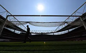 Arsenal V Crystal Palace 2018-19 Prints: Arsenal Groundstaff Prepare for Arsenal v Crystal Palace: Premier League 2018-19