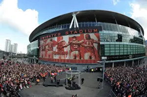 Arsenal V Sunderland 2013-14 Prints: Arsenal Honors Dennis Bergkamp: Unveiling of Legendary Statue