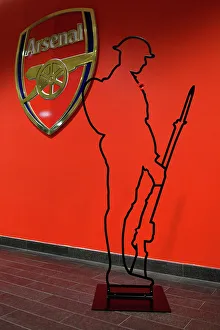 Arsenal V Sevilla 2023-24 Prints: Arsenal Honors Fallen Heroes: Remembrance Day Tribute vs Sevilla in 2023 Champions League at Emirates Stadium