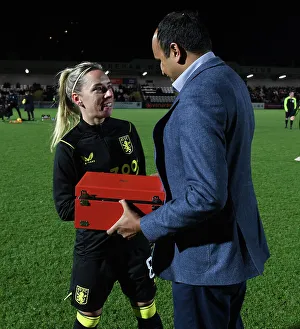 Arsenal Women V Aston Villa Women - Conti Cup 2023 Prints: Arsenal Honors Jordan Nobbs with Silver Canon at Arsenal Women vs
