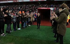Arsenal v Hull City 2016-17 Collection: Arsenal Honors Retired Legend Kelly Smith at Half-Time vs Hull City