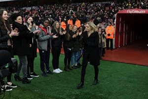 Arsenal v Hull City 2016-17 Collection: Arsenal Honors Former Star Kelly Smith with Guard of Honor at Emirates Stadium
