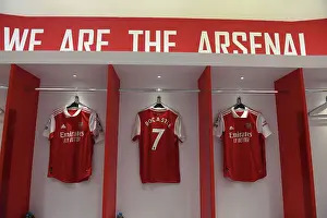 Arsenal V Leeds United 2022-23 Prints: Arsenal Honors Tribute: Displaying David Rocastle's Shirts Before Arsenal vs Leeds United (2022-23)