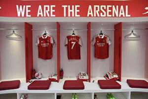 Images Dated 1st April 2023: Arsenal Honors Tribute: Preparing David Rocastle Shirts for Arsenal vs. Leeds United (2022-23)
