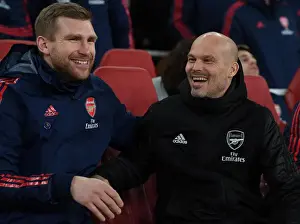Arsenal Interim Coaches Freddie Ljungberg and Per Mertesacker Before Arsenal v Manchester City, Premier League 2019-20