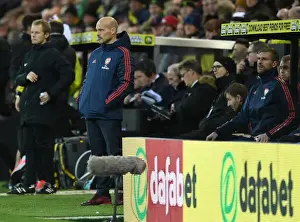 Arsenal Interim Coaches Freddie Ljungberg and Per Mertesacker at Norwich City Match, Premier League 2019-20