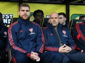 Arsenal Interim Coaches Freddie Ljungberg and Per Mertesacker Before Norwich City Match, 2019-20 Premier League