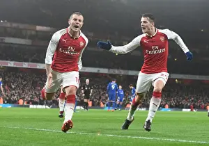 Arsenal: Jack Wilshere and Granit Xhaka Celebrate Goal Against Chelsea (2017-18)