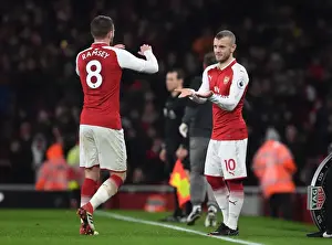 Arsenal V Everton 2017-18 Prints: Arsenal: Jack Wilshere Replaces Aaron Ramsey vs Everton, Premier League 2017-18