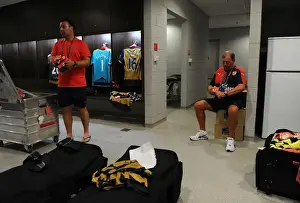 Arsenal V Singapore XI Prints: Arsenal Kit Men Prepare for Arsenal v Singapore XI: Barclays Asia Trophy (2015)