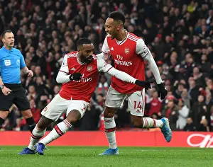 Arsenal: Lacazette and Aubameyang Celebrate Goal Against Southampton (2019-20)