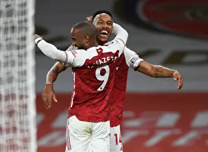Arsenal: Lacazette and Aubameyang Celebrate Goal Against West Ham United (2020-21)