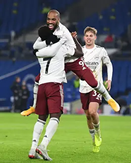 Arsenal: Lacazette and Saka's Jubilant Moment as They Celebrate Goal Against Brighton & Hove Albion, Premier League 2020-21