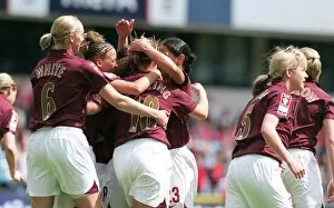 Images Dated 2nd May 2006: Arsenal Ladies celebrate the 1st goal an own goal