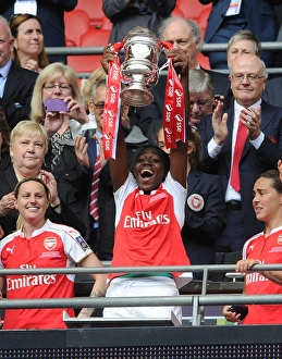 Arsenal Ladies V Chelsea Ladies - FA Cup Final 2016 Prints: Arsenal Ladies Celebrate FA Cup Victory: Asisat Oshoala Lifts the Trophy