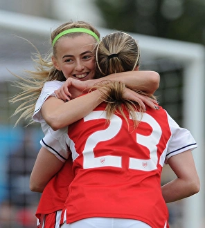 Arsenal Ladies V Tottenham Hotspur Ladies FA Cup 2017 Prints: Arsenal Ladies Celebrate FA Cup Victory: Beth Mead and Chloe Kelly's Euphoric Goal Moment