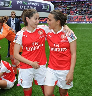 Arsenal Ladies V Chelsea Ladies - FA Cup Final 2016 Prints: Arsenal Ladies Celebrate FA Cup Victory: Champions Vicky Losada and Fara Williams Rejoice