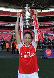 Arsenal Ladies V Chelsea Ladies - FA Cup Final 2016 Prints: Arsenal Ladies Celebrate FA Cup Victory: Vicky Losada Lifts the Trophy
