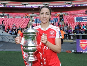 Arsenal Ladies V Chelsea Ladies - FA Cup Final 2016 Prints: Arsenal Ladies Celebrate FA Cup Victory: Vicky Losada Lifts the Trophy