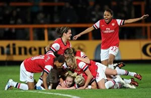 Images Dated 10th October 2012: Arsenal Ladies Celebrate FA WSL Continental Cup Victory: A Triumph of Teamwork - Kim Little