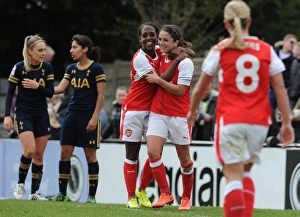 Arsenal Ladies V Tottenham Hotspur Ladies FA Cup 2017 Prints: Arsenal Ladies Celebrate Goal: Carter and Van de Donk's Strike against Tottenham Hotspur Ladies in FA Cup 2017