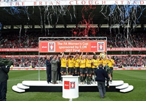 Arsenal Ladies V Charlton - FA Cup Final 2006-07 Prints: Arsenal ladies celebrate winning the FA Cup
