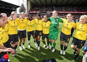 Arsenal Ladies celebrate winning the FA Cup Final