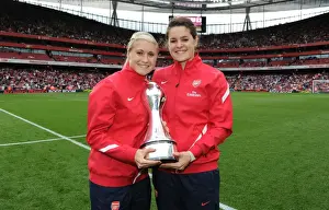 Arsenal V Swansea City 2011-12 Prints: Arsenal Ladies Celebrate WSL Triumph: Steph Houghton and Jennifer Beattie with the Trophy at Emirages