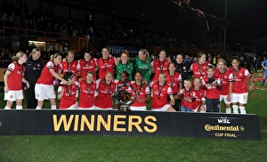 Arsenal Ladies V Birmingham City - WSL League Cup Final 2012-13 Prints: Arsenal Ladies FC Celebrate FA WSL Continental Cup Triumph over Birmingham City