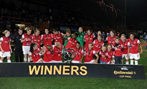 Arsenal Ladies V Birmingham City - WSL League Cup Final 2012-13 Prints: Arsenal Ladies FC Celebrate FA WSL Continental Cup Triumph over Birmingham City Ladies FC