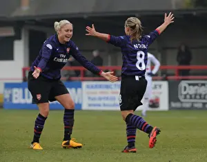 Arsenal Ladies FC Reach UEFA Women's Champions League Semifinals: Jordan Nobbs and Steph Houghton's Goal Celebration