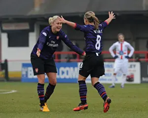Arsenal Ladies FC Reach UEFA Women's Champions League Semifinals: Nobbs and Houghton's Euphoric Goal Celebration