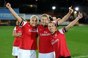 Images Dated 10th October 2012: Arsenal Ladies FC Triumph in FA WSL Continental Cup Final: Celebrating with Steph Houghton