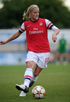 Arsenal Ladies V Barcelona 2012-13 Prints: Arsenal Ladies FC vs Barcelona: Katie Chapman in Action - UEFA Women's Champions League 2012-13