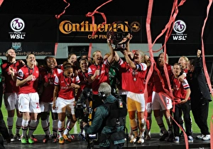 Arsenal Ladies V Birmingham City - WSL League Cup Final 2012-13 Prints: Arsenal Ladies Lift FA WSL Continental Cup: Victory over Birmingham City
