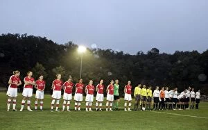 Images Dated 9th October 2008: Arsenal Ladies line up before the match