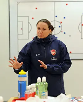 Arsenal Ladies V Chelsea LFC Prints: Arsenal Ladies: Manager Laura Harvey and Assistant Rihanne Skinner Prepare for Chelsea Showdown