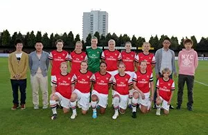 Images Dated 30th August 2012: Arsenal Ladies with the match sponsors. Arsenal Ladies 1: 1 Bristol Academy