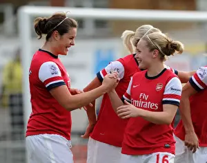 Arsenal Ladies V Barcelona 2012-13 Prints: Arsenal Ladies Shock Barcelona: Beattie and Little Score in Champions League Clash