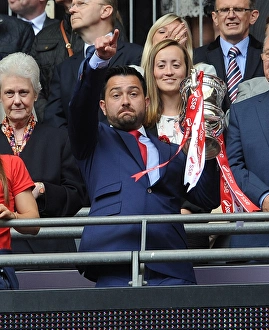 Arsenal Ladies V Chelsea Ladies - FA Cup Final 2016 Prints: Arsenal Ladies Triumph in FA Cup Final: Pedro Martinez Losa Celebrates Victory over Chelsea Ladies